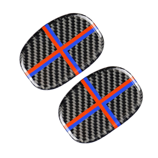 Red Blue Color Car Seat Back Handle Carbon Fiber Decorative Sticker for BMW Mini Cooper F55 / F56 by buy2fix