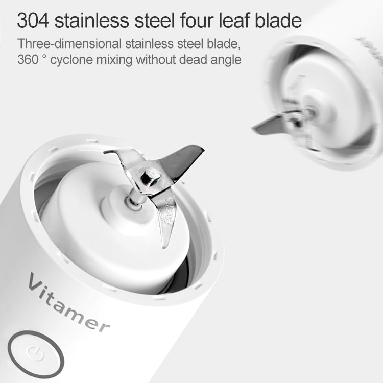 Vitamer USB Mini Portable Juicer Juice Blender Lemon Fruit Squeezers Reamers Bottle (White) - Electric juicers by buy2fix | Online Shopping UK | buy2fix