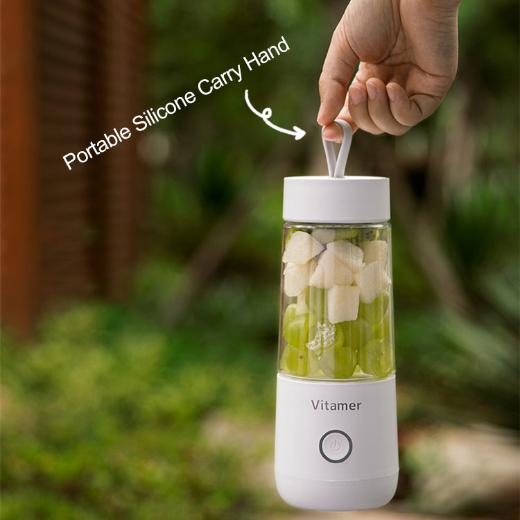 Vitamer USB Mini Portable Juicer Juice Blender Lemon Fruit Squeezers Reamers Bottle (White) - Electric juicers by buy2fix | Online Shopping UK | buy2fix