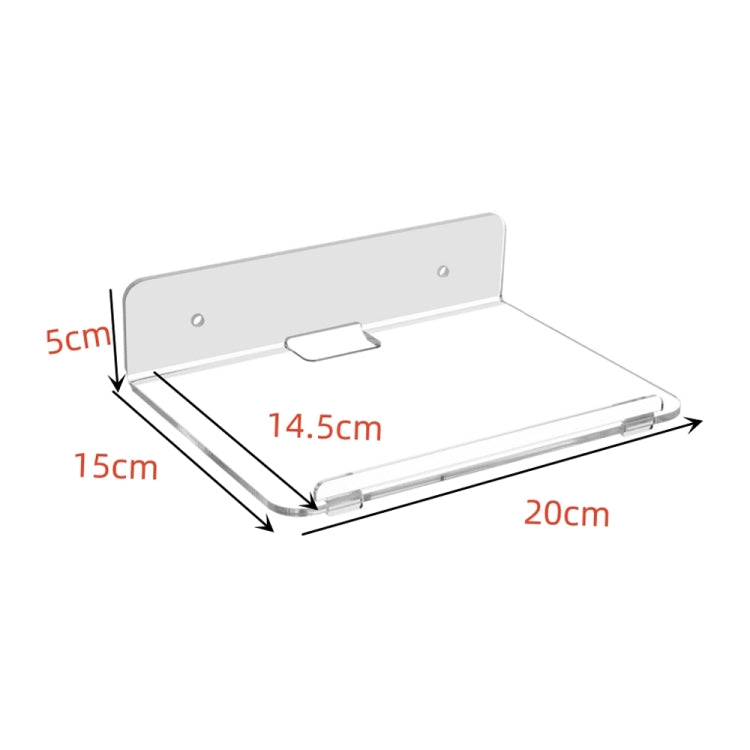 YX005 2 / Pack Acrylic Wall Hanger Holder - Shelf & Hooks by buy2fix | Online Shopping UK | buy2fix