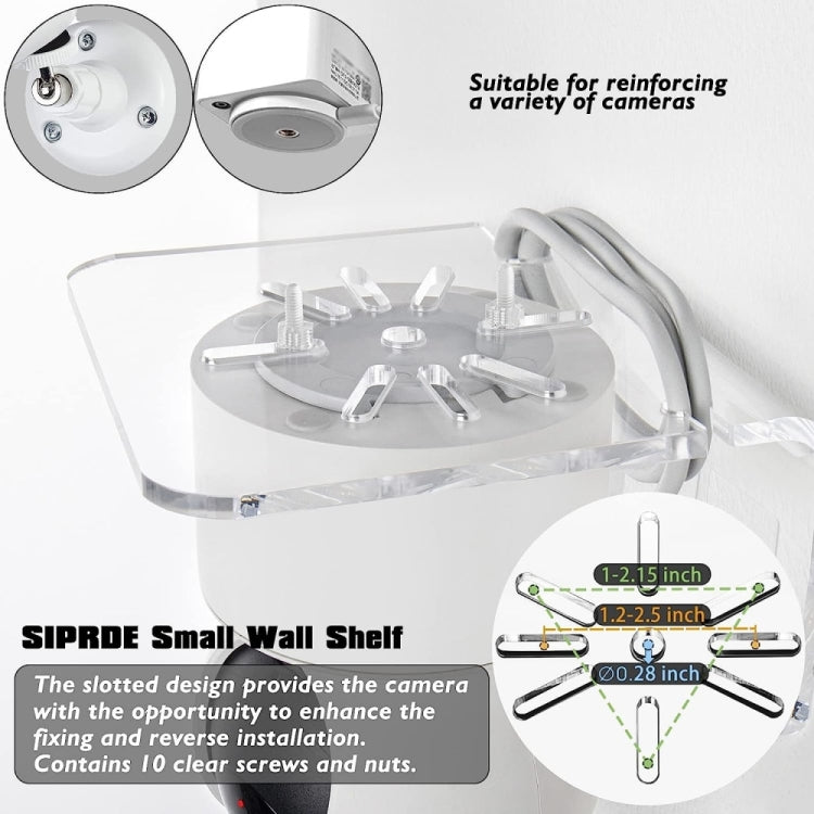 YX006 3 / Pack Acrylic Wall Hanger Holder - Shelf & Hooks by buy2fix | Online Shopping UK | buy2fix