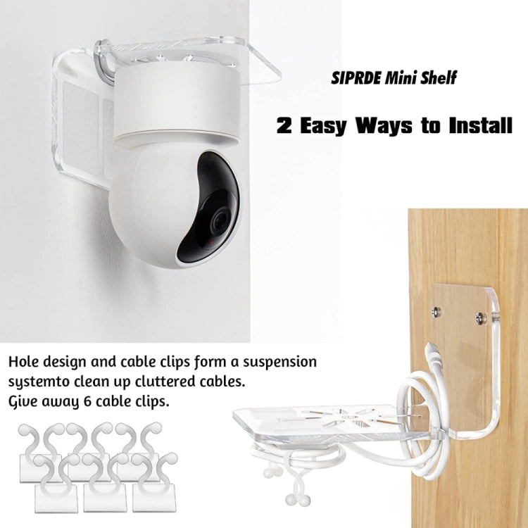 YX006 3 / Pack Acrylic Wall Hanger Holder - Shelf & Hooks by buy2fix | Online Shopping UK | buy2fix