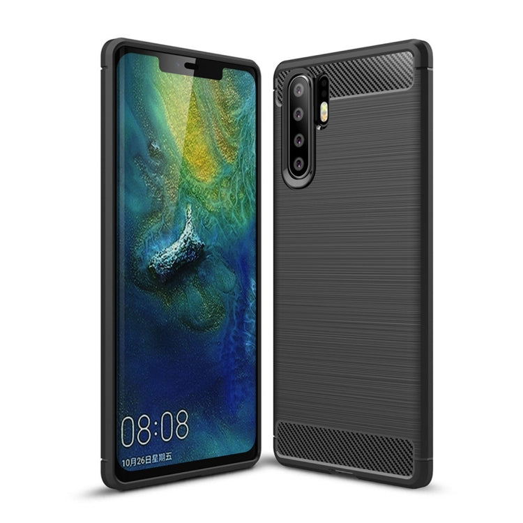 Brushed Texture Carbon Fiber Shockproof TPU Case for Huawei P30 Pro (Black) - Huawei Cases by buy2fix | Online Shopping UK | buy2fix