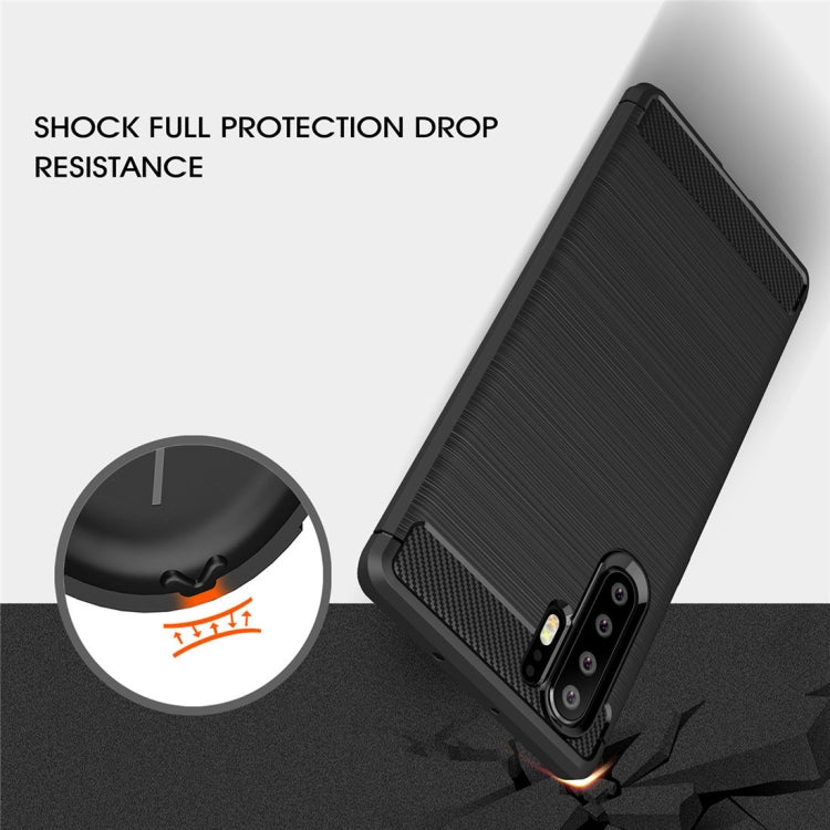 Brushed Texture Carbon Fiber Shockproof TPU Case for Huawei P30 Pro (Black) - Huawei Cases by buy2fix | Online Shopping UK | buy2fix