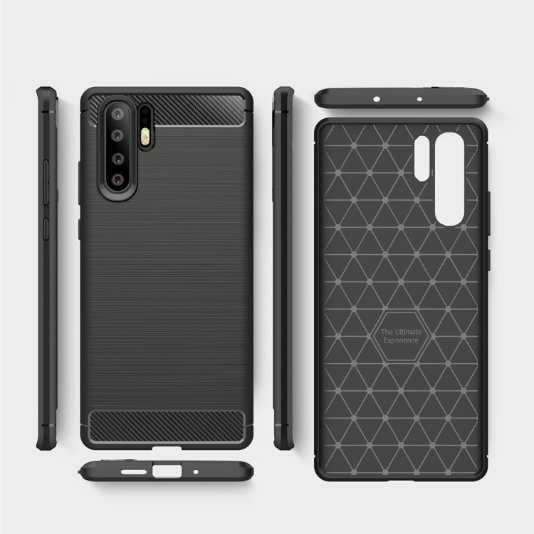 Brushed Texture Carbon Fiber Shockproof TPU Case for Huawei P30 Pro (Black) - Huawei Cases by buy2fix | Online Shopping UK | buy2fix