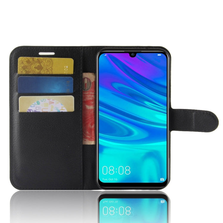 Litchi Texture Horizontal Flip Leather Case for Huawei P30 Lite, with Wallet & Holder & Card Slots (Black) by buy2fix