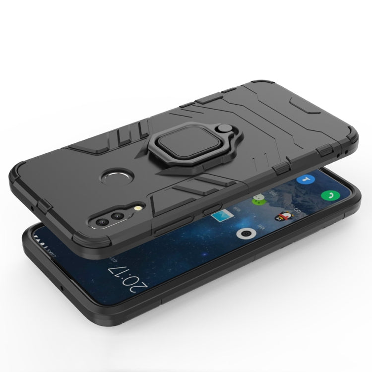 PC + TPU Shockproof Protective Case for Huawei P Smart (2019), with Magnetic Ring Holder (Black) by buy2fix