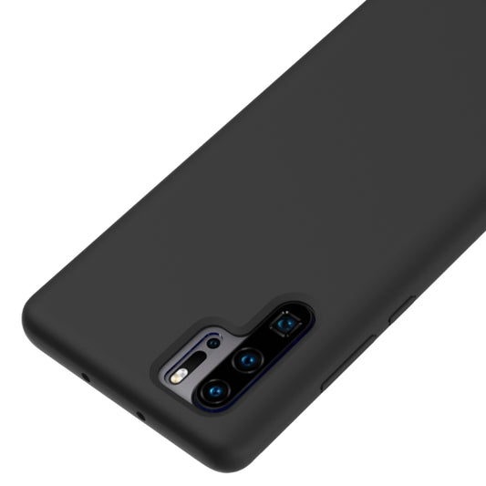 Solid Color Liquid Silicone Shockproof Full Coverage Case for Huawei P30 Pro (Black) by buy2fix