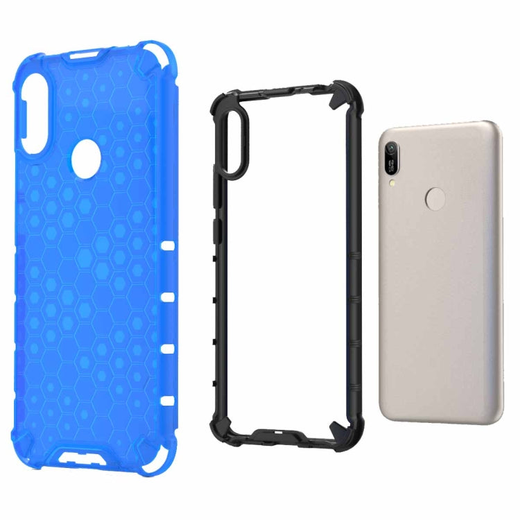 Honeycomb Shockproof PC + TPU Case for Huawei Y6(2019)(Red) - Huawei Cases by buy2fix | Online Shopping UK | buy2fix