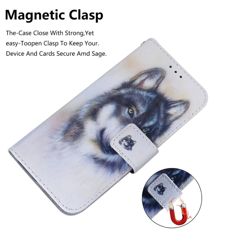 White Wolf Pattern Coloured Drawing Horizontal Flip Leather Case for Huawei P Smart (2019) / Honor 10 Lite, with Holder & Card Slots & Wallet by buy2fix