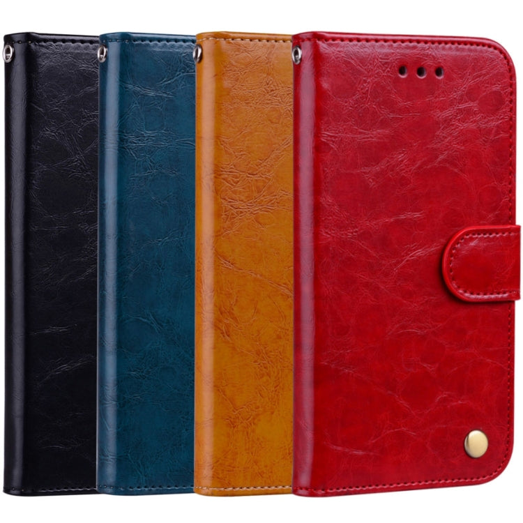 Business Style Oil Wax Texture Horizontal Flip Leather Case for Huawei Honor 10, with Holder & Card Slots & Wallet(Blue) - Honor Cases by buy2fix | Online Shopping UK | buy2fix