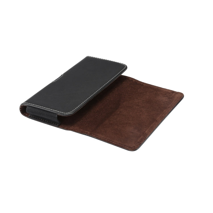 Men Lambskin Texture Multi-functional Universal Mobile Phone Waist Pack Leather Case for 6.9 Inch or Below Smartphones(Black) - Huawei Cases by buy2fix | Online Shopping UK | buy2fix