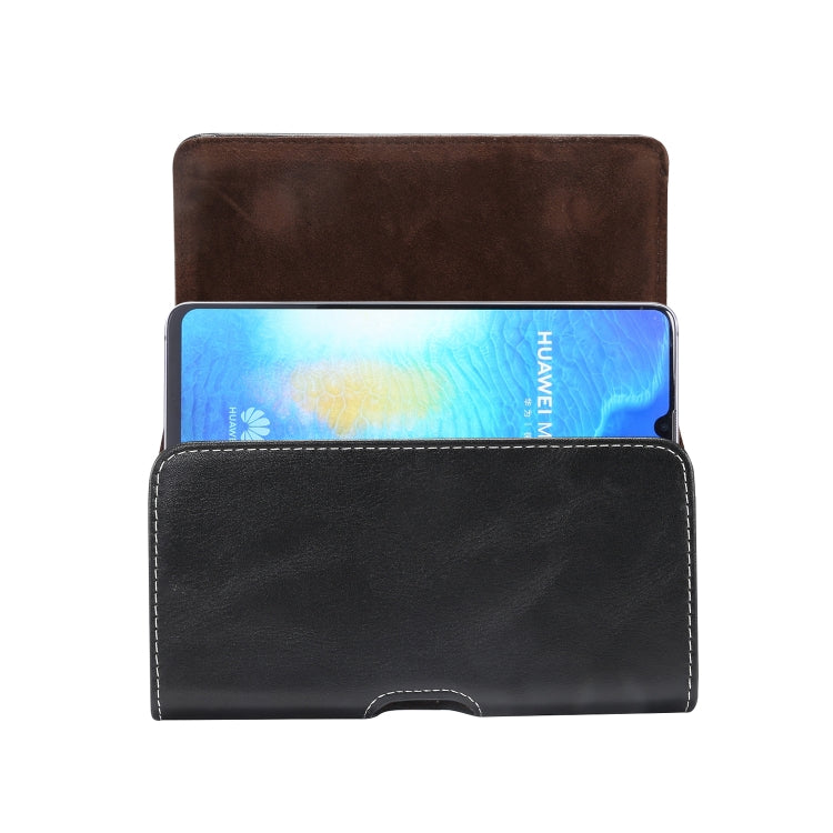 Men Lambskin Texture Multi-functional Universal Mobile Phone Waist Pack Leather Case for 6.9 Inch or Below Smartphones(Black) - Huawei Cases by buy2fix | Online Shopping UK | buy2fix