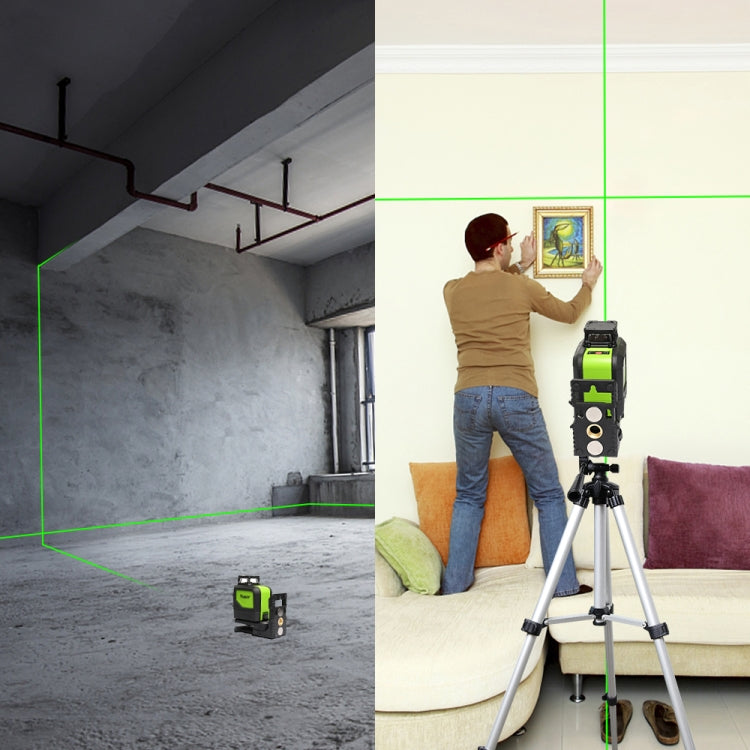 901CG H360 Degrees / V130 Degrees Laser Level Covering Walls and Floors 5 Line Green Beam IP54 Water / Dust proof(Green) - Laser Rangefinder by buy2fix | Online Shopping UK | buy2fix