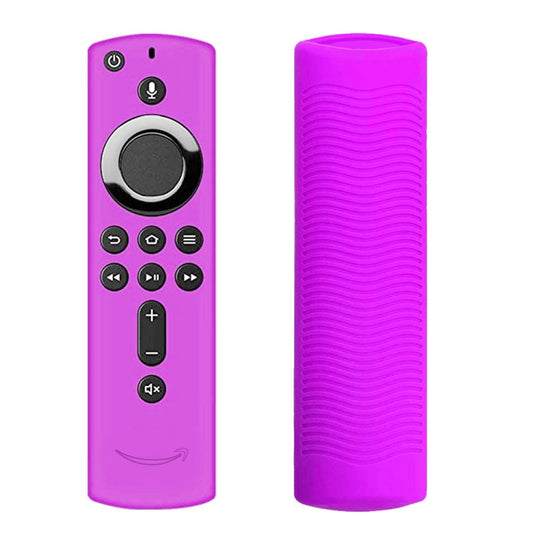 Non-slip Texture Washable Silicone Remote Control Cover for Amazon Fire TV Remote Controller (Purple) by buy2fix