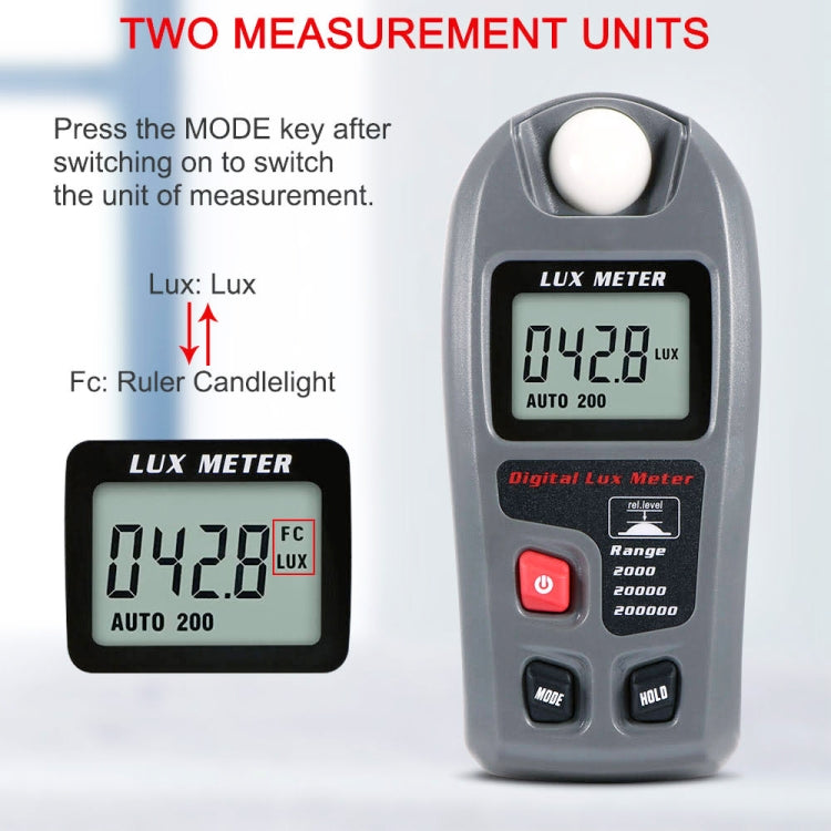 MT-30 LCD Portable Digital Light Lux Meter for Factory / School / House Various Occasion, Range: 0.1-200,000 Lux - Light & Sound Meter by buy2fix | Online Shopping UK | buy2fix