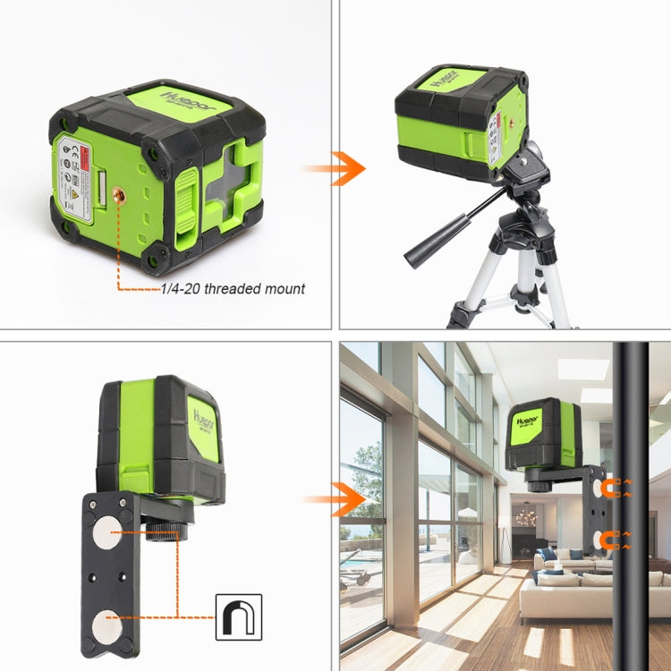 9011G 1V1H 15mW 2 Line Green Beam Laser Level Covering Walls and Floors(Green) - Laser Rangefinder by buy2fix | Online Shopping UK | buy2fix