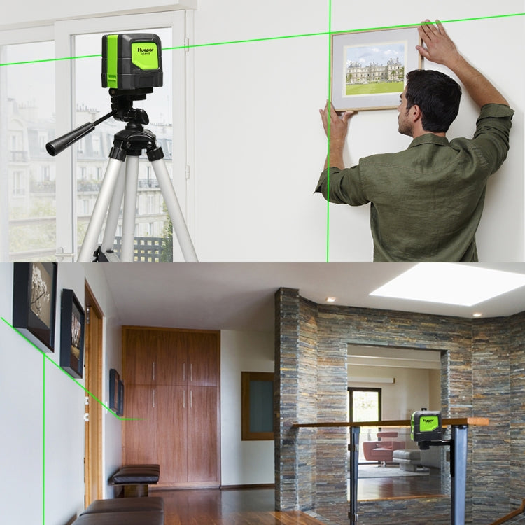 9011G 1V1H 15mW 2 Line Green Beam Laser Level Covering Walls and Floors(Green) - Laser Rangefinder by buy2fix | Online Shopping UK | buy2fix