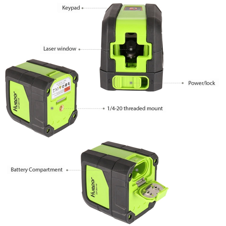 9011R 1V1H 20mW 2 Line Red Beam Laser Level Covering Walls and Floors (Red) - Laser Rangefinder by buy2fix | Online Shopping UK | buy2fix