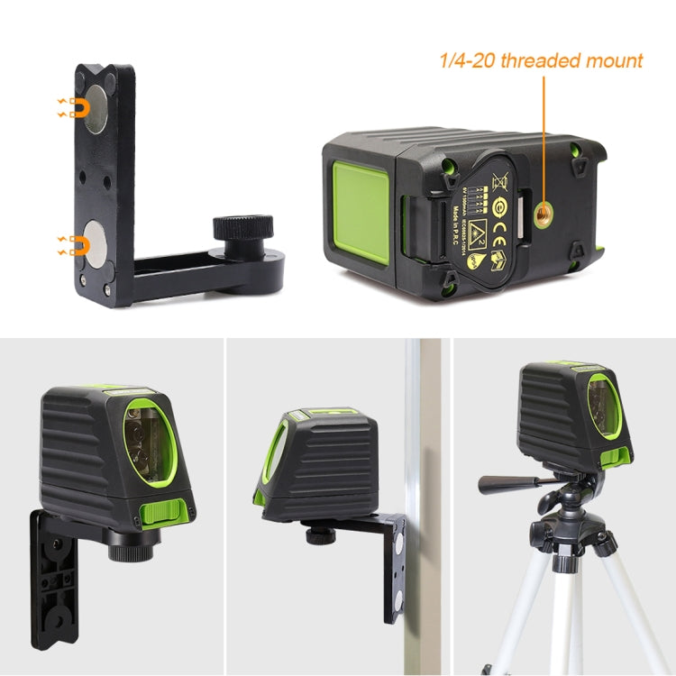 BOX-1G 1V1H 40mW & 10mW 2 Line Green Beam Laser Level Covering Walls and Floors (Green) - Laser Rangefinder by buy2fix | Online Shopping UK | buy2fix