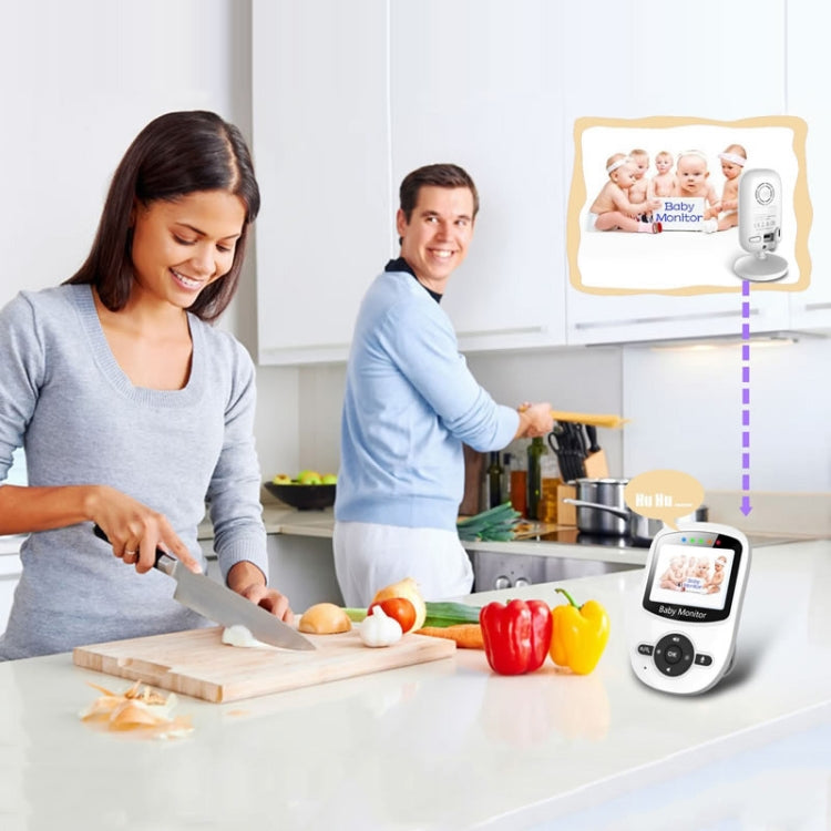 BM-SM24 2.4 inch LCD 2.4GHz Wireless Surveillance Camera Baby Monitor with 8-IR LED Night Vision, Two Way Voice Talk(White) - Baby Monitor by buy2fix | Online Shopping UK | buy2fix