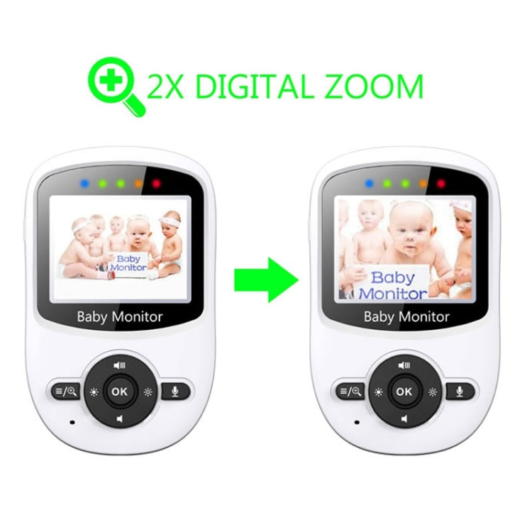 BM-SM24 2.4 inch LCD 2.4GHz Wireless Surveillance Camera Baby Monitor with 8-IR LED Night Vision, Two Way Voice Talk(White) - Baby Monitor by buy2fix | Online Shopping UK | buy2fix