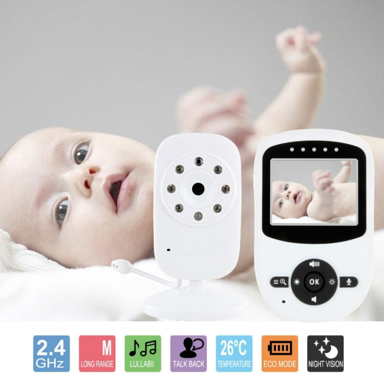 BM-SM24 2.4 inch LCD 2.4GHz Wireless Surveillance Camera Baby Monitor with 8-IR LED Night Vision, Two Way Voice Talk(White) - Baby Monitor by buy2fix | Online Shopping UK | buy2fix