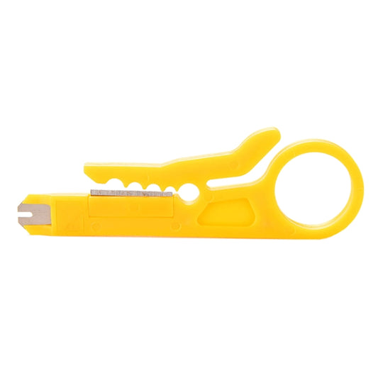 10 PCS Mini Cable Crimping Tool Punch Down Cutter for RJ45 Cat5 Network Cable, Data Telephone Cable, Computer UTP Cable(Yellow) - Others by buy2fix | Online Shopping UK | buy2fix