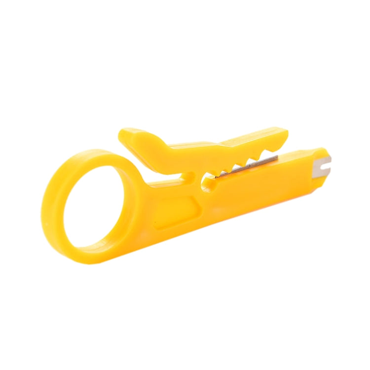 10 PCS Mini Cable Crimping Tool Punch Down Cutter for RJ45 Cat5 Network Cable, Data Telephone Cable, Computer UTP Cable(Yellow) - Others by buy2fix | Online Shopping UK | buy2fix
