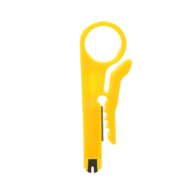 10 PCS Mini Cable Crimping Tool Punch Down Cutter for RJ45 Cat5 Network Cable, Data Telephone Cable, Computer UTP Cable(Yellow) - Others by buy2fix | Online Shopping UK | buy2fix