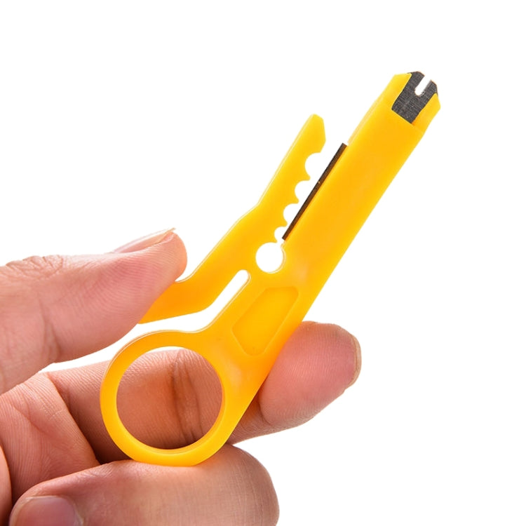 10 PCS Mini Cable Crimping Tool Punch Down Cutter for RJ45 Cat5 Network Cable, Data Telephone Cable, Computer UTP Cable(Yellow) - Others by buy2fix | Online Shopping UK | buy2fix