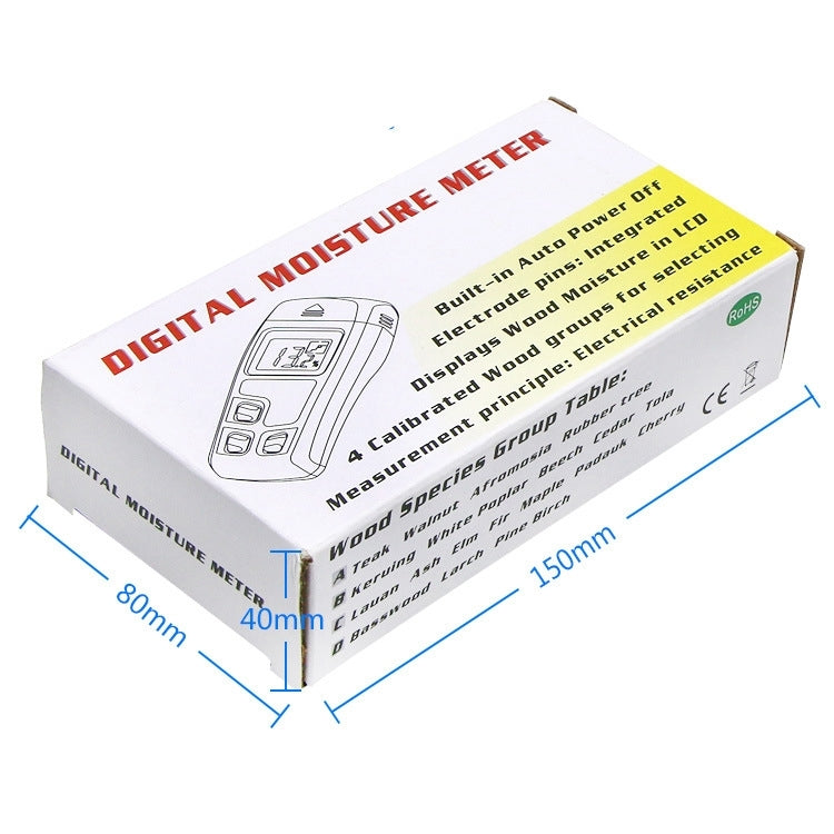 Rechargeable Wood Moisture Tester Moisture Measurement for Wood Flooring and Carton without Battery - PH & Moisture Meter by buy2fix | Online Shopping UK | buy2fix