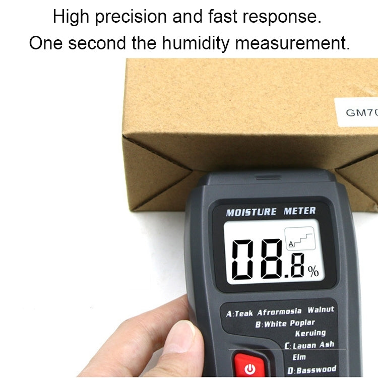 Rechargeable Wood Moisture Tester Moisture Measurement for Wood Flooring and Carton without Battery - PH & Moisture Meter by buy2fix | Online Shopping UK | buy2fix