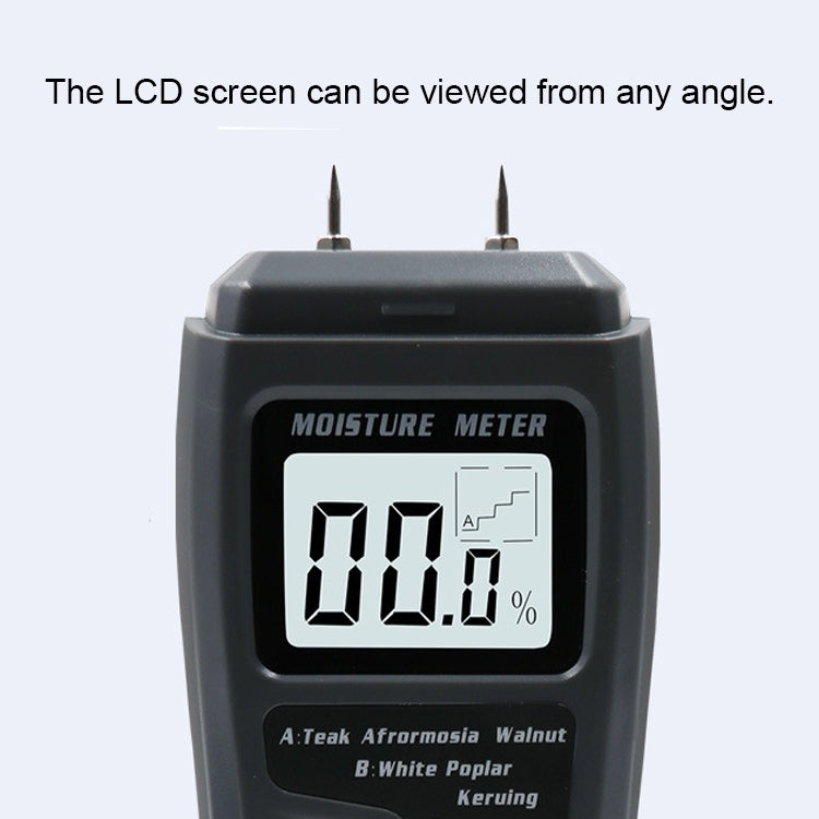 Rechargeable Wood Moisture Tester Moisture Measurement for Wood Flooring and Carton without Battery - PH & Moisture Meter by buy2fix | Online Shopping UK | buy2fix