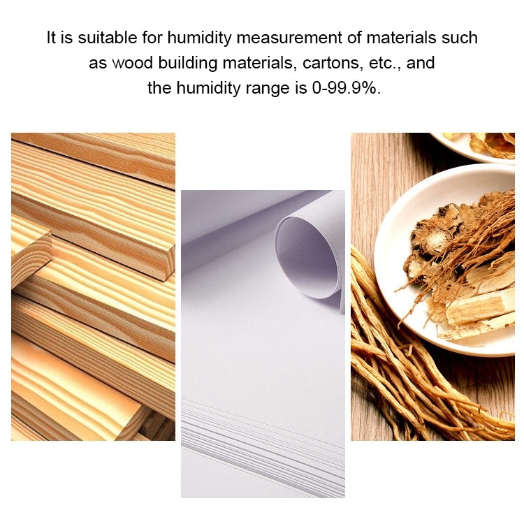 Rechargeable Wood Moisture Tester Moisture Measurement for Wood Flooring and Carton without Battery - PH & Moisture Meter by buy2fix | Online Shopping UK | buy2fix