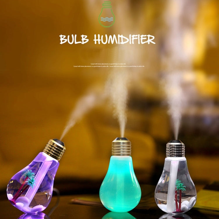 400ML Colorful Light Portable Bulb Shape Aromatherapy Air Purifier Humidifier for Home / Office / Car(Gold) - Air Purifiers & Accessories by buy2fix | Online Shopping UK | buy2fix