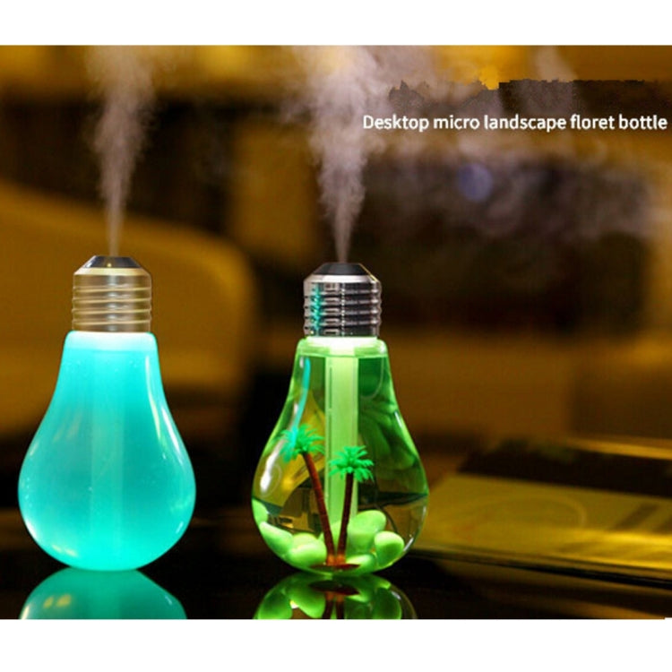 400ML Colorful Light Portable Bulb Shape Aromatherapy Air Purifier Humidifier for Home / Office / Car(Gold) - Air Purifiers & Accessories by buy2fix | Online Shopping UK | buy2fix