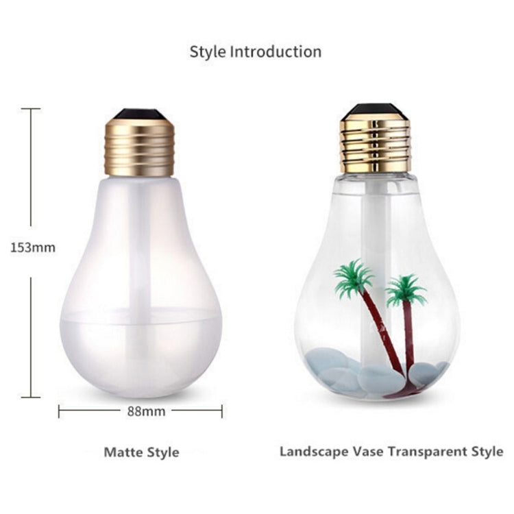 400ML Colorful Light Portable Bulb Shape Aromatherapy Air Purifier Humidifier for Home / Office / Car(Gold) - Air Purifiers & Accessories by buy2fix | Online Shopping UK | buy2fix