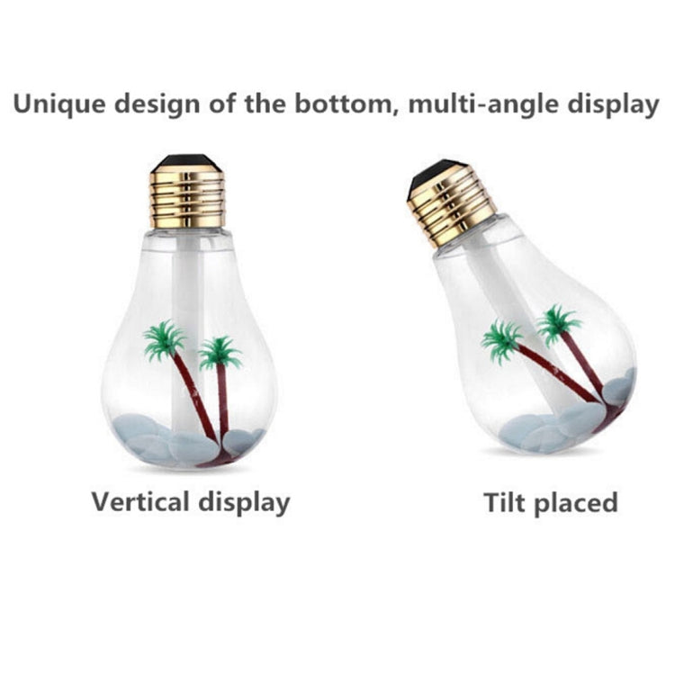 400ML Colorful Light Portable Bulb Shape Aromatherapy Air Purifier Humidifier for Home / Office / Car(Silver) - Air Purifiers & Accessories by buy2fix | Online Shopping UK | buy2fix