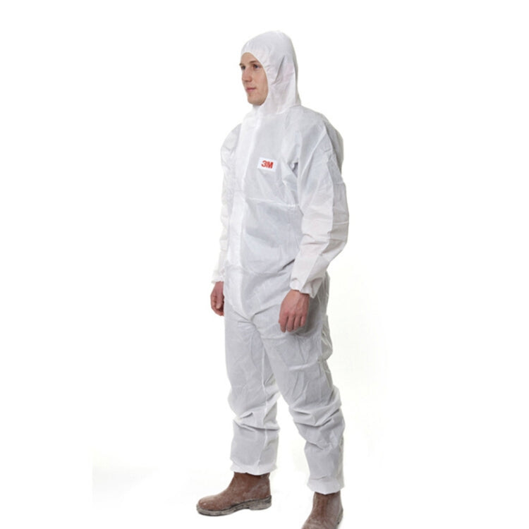 3M 4515 One-piece White Anti-static Anti-chemical Dustproof Sandblasting Suit with Cap, Size: M - Protective Clothing by buy2fix | Online Shopping UK | buy2fix
