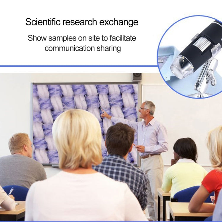 USB Magnifier HD 0.3MP Image Sensor 2560x1920P USB Digital Microscope with 8 LED & Professional Stand - Digital Microscope by buy2fix | Online Shopping UK | buy2fix