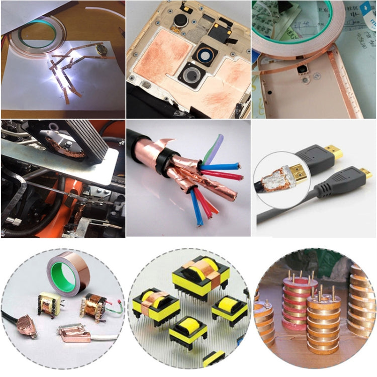 Pure Copper Double-sided Conductive Copper Foil Tape Signal Masking Tape, Size: 20m x 10mm - Tapes by buy2fix | Online Shopping UK | buy2fix