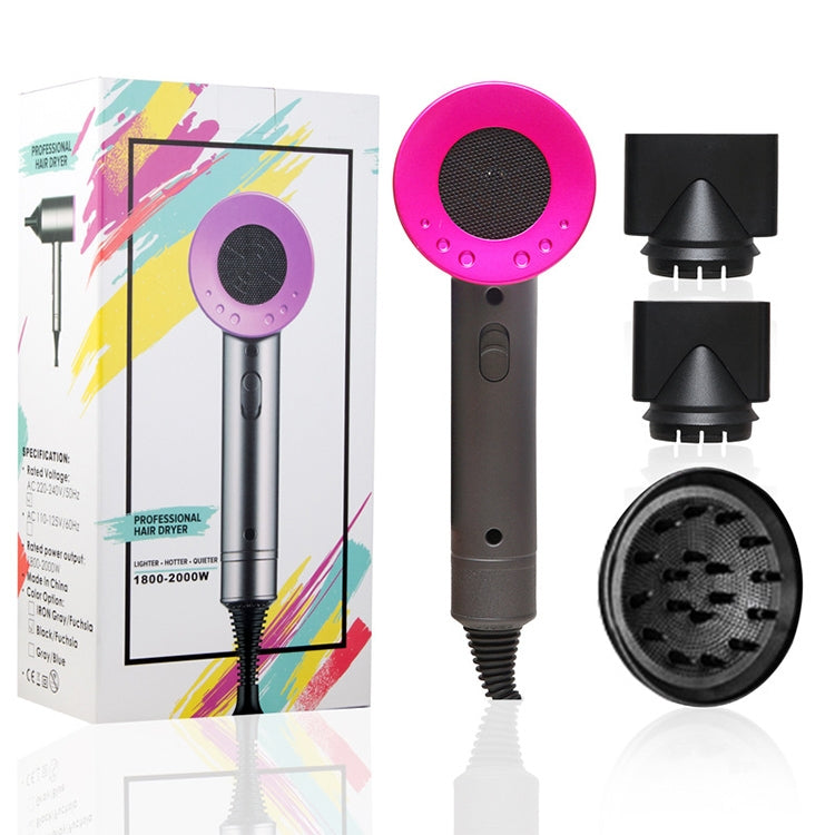 High-power Anionic Cold Hot Air Constant Temperature Hair Dryer, EU Plug(Red + Grey) by buy2fix