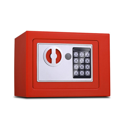 17E Home Mini Electronic Security Lock Box Wall Cabinet Safety Box without Coin-operated Function(Red) by buy2fix