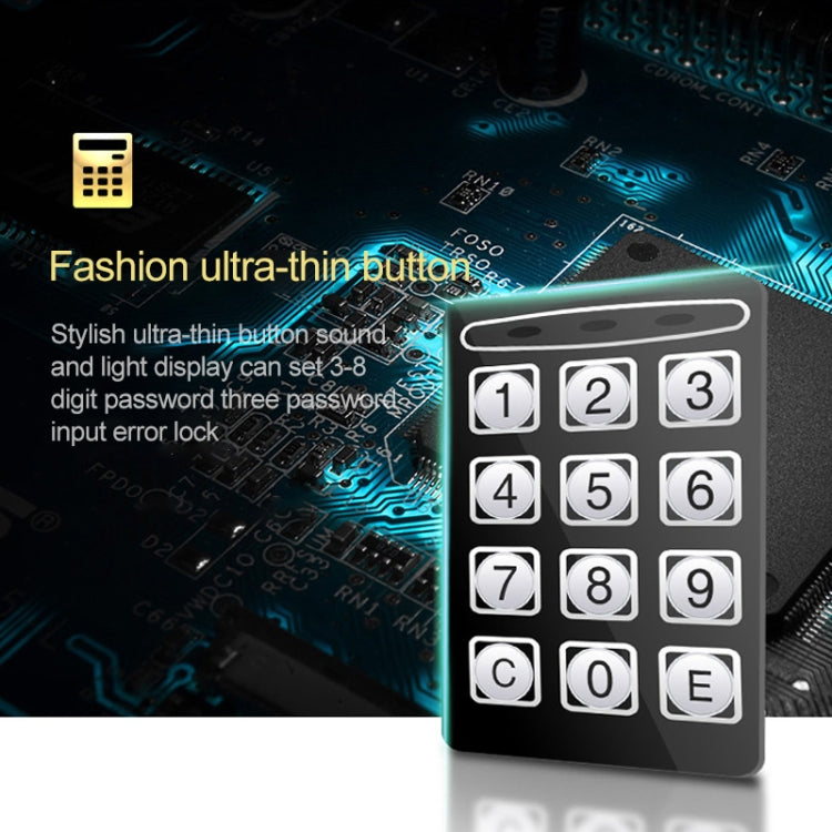 17E Home Mini Electronic Security Lock Box Wall Cabinet Safety Box with Coin-operated Function(Bronze) - Safety Box by buy2fix | Online Shopping UK | buy2fix