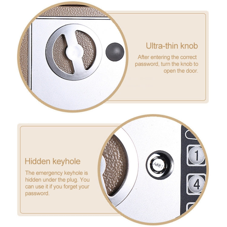 17E Home Mini Electronic Security Lock Box Wall Cabinet Safety Box with Coin-operated Function(Bronze) - Safety Box by buy2fix | Online Shopping UK | buy2fix