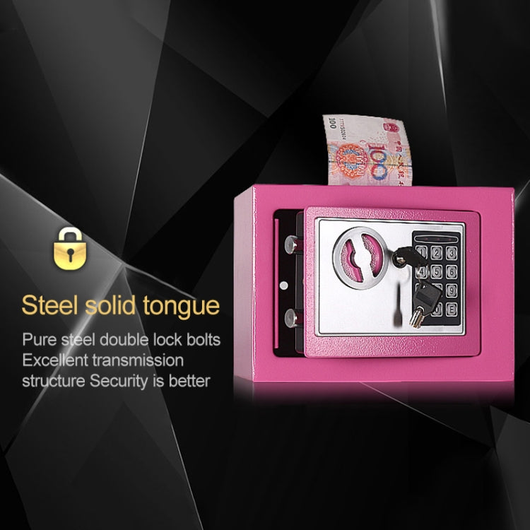 17E Home Mini Electronic Security Lock Box Wall Cabinet Safety Box with Coin-operated Function(Bronze) - Safety Box by buy2fix | Online Shopping UK | buy2fix