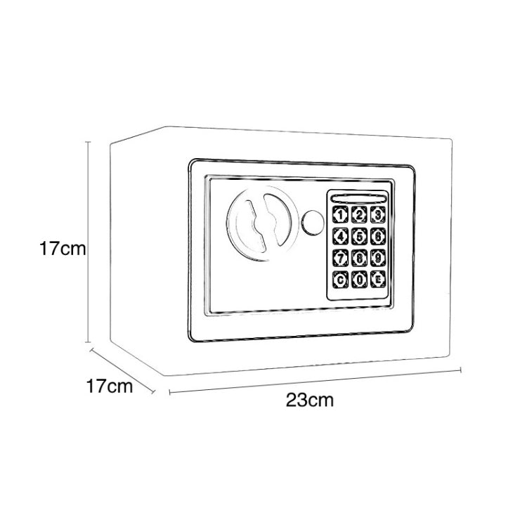 17E Home Mini Electronic Security Lock Box Wall Cabinet Safety Box with Coin-operated Function(Blue) - Safety Box by buy2fix | Online Shopping UK | buy2fix
