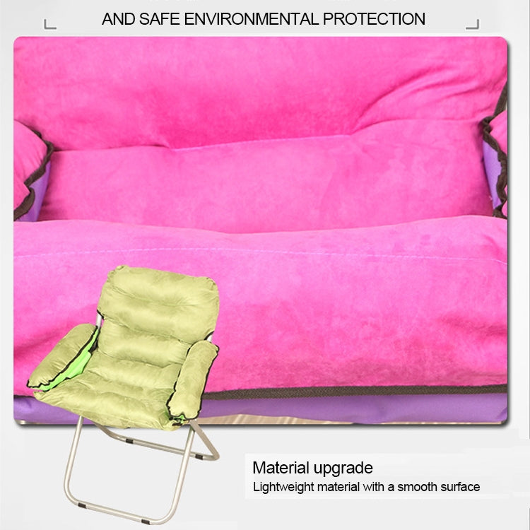 Creative Lazy Folding Sofa Living Room Single Sofa Chair Tatami Lounge Chair with Footrest / Pillow(Grey) - Chairs by buy2fix | Online Shopping UK | buy2fix