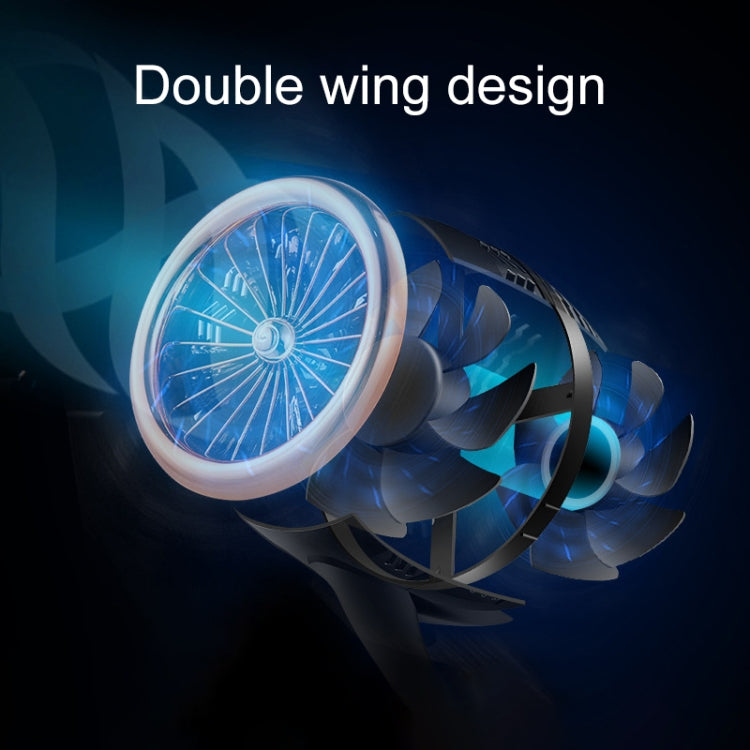 Portable Adjustable Mini USB Charging Air Convection Cycle Desktop Electric Fan Air Cooler, Support 2 Speed Control (Black Gold) by buy2fix